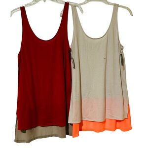Express Dreamweight Cotton Tops – Size M, Colorblock Sleeveless - Set of 2 - NWT